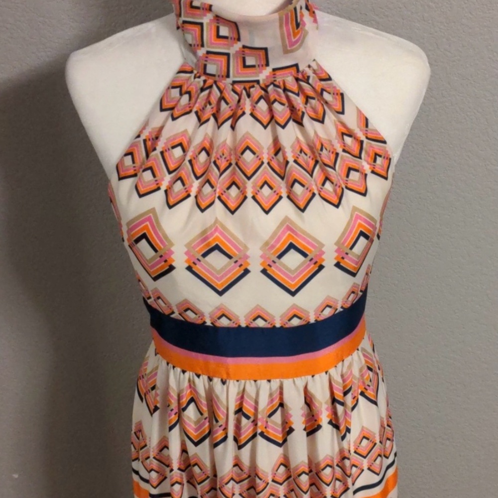 Eliza J Geometric Backless Dress - Multicolor